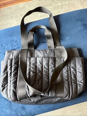 Quilted Nylon Tote Bag - Black Cynthia Rowely